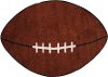 2 x 4 X-Small Brown Football Rug - Fun Time Shape