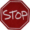 39 Inch Hexagon Stop Sign Red Area Rug - Fun Time