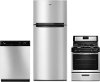 KIT Whirlpool 3 Piece Kitchen Appliance Package with Gas Range - Stainless Steel