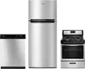 .WHP-3PC-TOP-S/S-GAS Whirlpool 3 Piece Kitchen Appliance Package with Gas Range - Stainless Steel