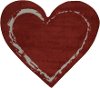 2 x 3 X-Small Red Heart Area Rug - Fun Time Shape