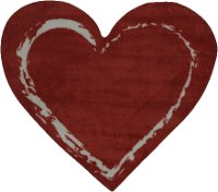 2 x 3 X-Small Red Heart Area Rug - Fun Time Shape