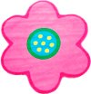 3' Round Light Pink Poppy Area Rug - Fun Time Shape