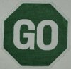 39 Inch Hexagon Go Sign Green Area Rug - Fun Time
