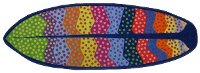 2 x 5 Runner Blue & Green Wavy Ocean Surfboard Area Rug - Surf Time