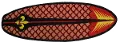 Surf Time Red and Black Newport Surfboard 5 Foot Runner Rug