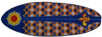 2 x 5 Runner Blue & Orange Laguna Surfboard Area Rug - Surf Time