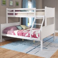 White Twin-over-Full Bunk Bed - Ashland