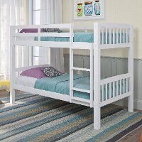 White Twin-Over-Twin Bunk Bed - Dakota-3