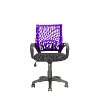 Black and Purple Mesh Office Chair - Workspace-3