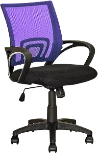 Workspace Black and Purple Mesh Office Chair