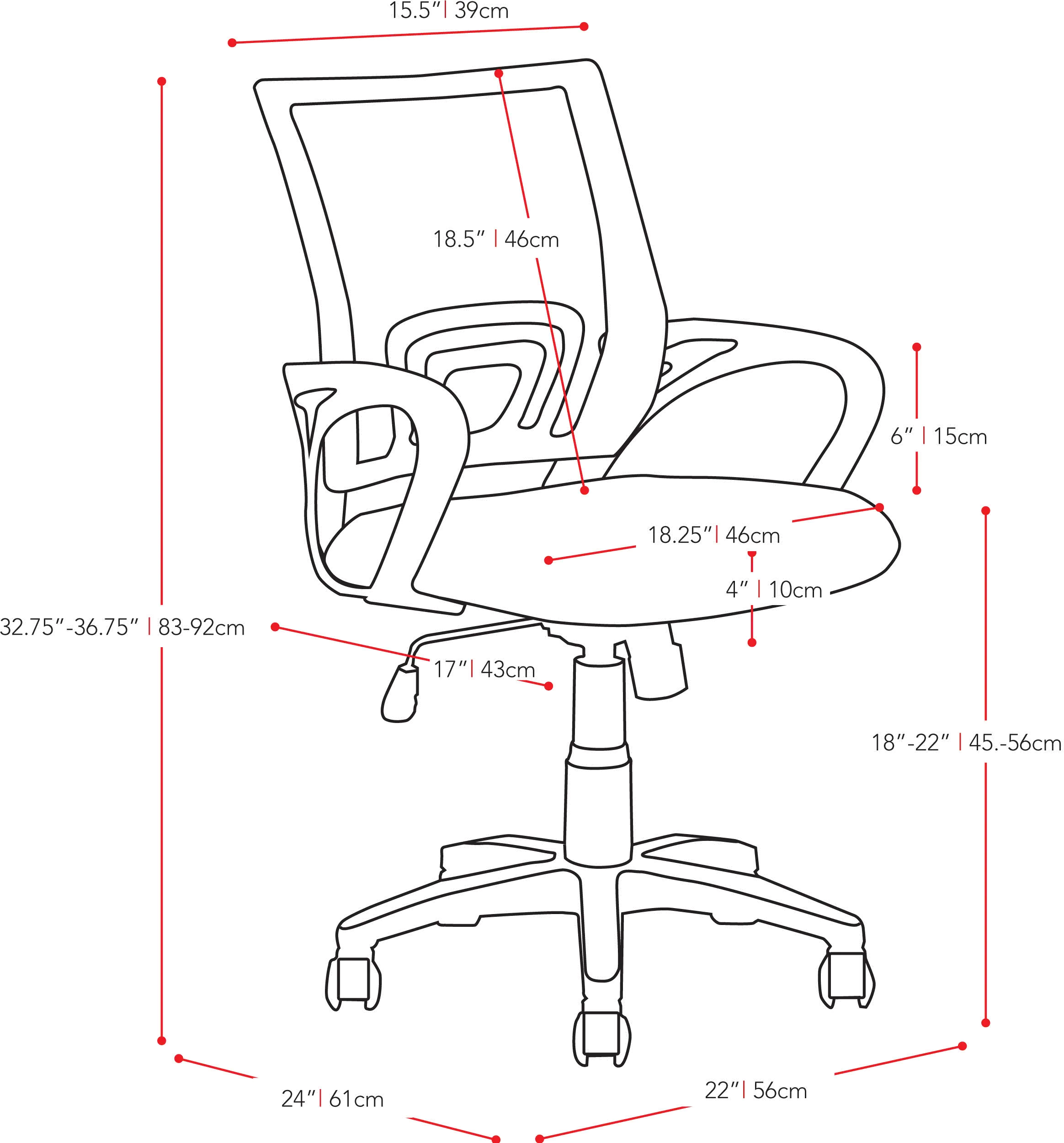 Workspace Black and Purple Mesh Office Chair-5