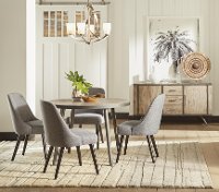 Gray 5 Piece Round Dining Set - American Retrospective