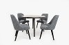 Gray 5 Piece Round Dining Set - American Retrospective-2