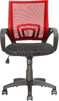 Red and Black Mesh Office Chair - Workspace-2