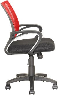 Red and Black Mesh Office Chair - Workspace-4