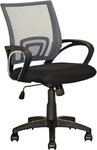 Dark Gray and Black Mesh Office Chair - Workspace