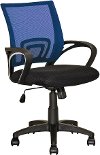 Navy Blue and Black Mesh Office Chair - Workspace