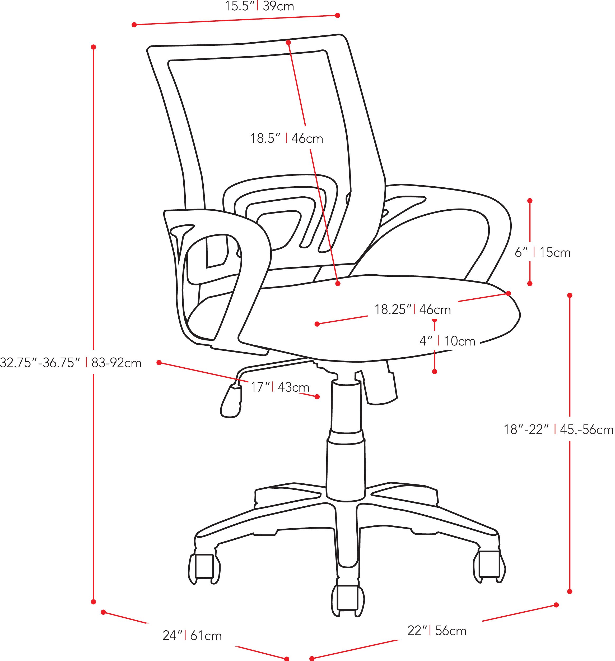 Workspace Navy Blue and Black Mesh Office Chair-5