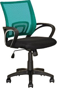 Teal and Black Mesh Office Chair - Workspace-3