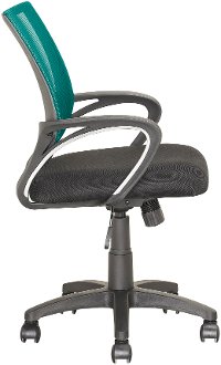 Teal and Black Mesh Office Chair - Workspace-4