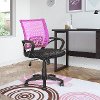 Pink and Black Mesh Office Chair - Workspace-2