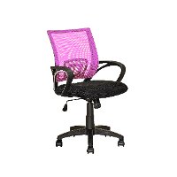 Pink and Black Mesh Office Chair - Workspace-3