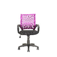 Pink and Black Mesh Office Chair - Workspace-5