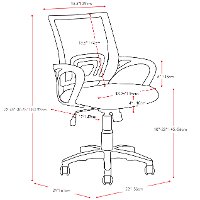 Blue and Black Mesh Office Chair - Workspace-5