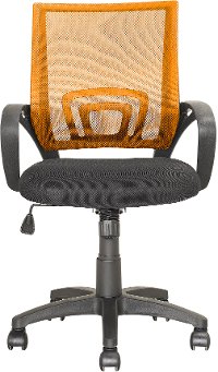 Orange and Black Mesh Office Chair - Workspace-2