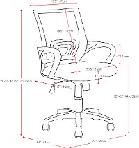 Orange and Black Mesh Office Chair - Workspace-5