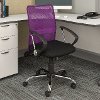 Purple and Black Mesh Office Chair - Workspace