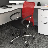 Red and Black Mesh Office Chair - Workspace-3