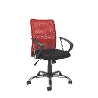 Red and Black Mesh Office Chair - Workspace-4