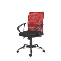 Red and Black Mesh Office Chair - Workspace-5