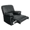Black Bonded Leather Recliner - Lea-5