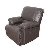Brown Bonded Leather Recliner - Lea-4