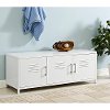 White Metal Locker Style Storage Bench (48 Inch)