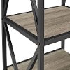 Metal & Driftwood 5-Shelf Bookshelf (61 Inch)-2