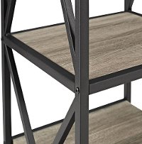 Metal & Driftwood 5-Shelf Bookshelf (61 Inch)-2