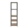 Metal & Barnwood Media 5-Shelf Bookshelf (61 Inch)-2