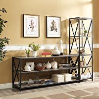 Metal & Driftwood Bookshelf (60 Inch)
