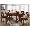 Espresso Solid Wood 7 Piece Dining Set