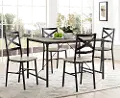 C48WAIAG Angle Iron Driftwood 5 Piece Dining Set