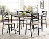 Driftwood and Iron 5 Piece Dining Set - Angle Iron