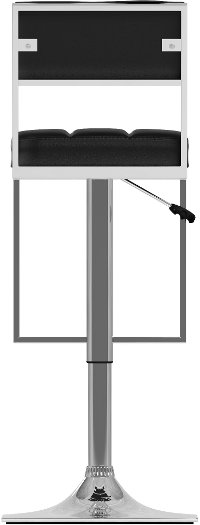 Black/ Chrome Adjustable Bar Stool (Set of 2) - Chez-6