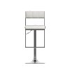 White/ Chrome Adjustable Bar Stool (Set of 2) - Chez-4