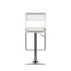 White/ Chrome Adjustable Bar Stool (Set of 2) - Chez-6