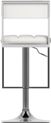 White/ Chrome Adjustable Bar Stool (Set of 2) - Chez-6