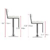 White/ Chrome Adjustable Bar Stool (Set of 2) - Chez-7